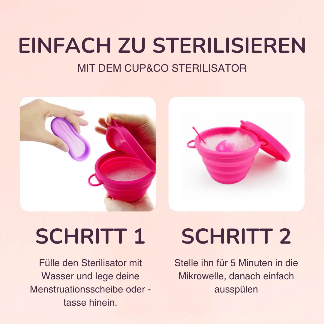 Sterilisator für Menstruationsscheibe